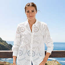 Alernatives Thumbnail 1 zu Sommerbluse mit Lochstickerei