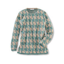 Alernatives Thumbnail 2 zu Oversized-Pullover mit Hahnentrittmuster