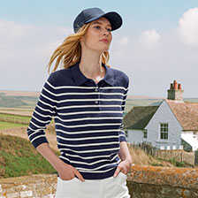 Alernatives Thumbnail 2 zu Streifenpullover mit Polokragen