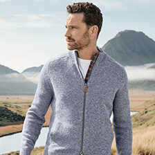 Alernatives Thumbnail 3 zu Zip-Strickjacke mit Stehkragen