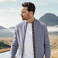 Alernatives Thumbnail 4 zu Zip-Strickjacke mit Stehkragen