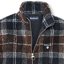 Alernatives Thumbnail 2 zu Sherpa-Fleecejacke mit Stehkragen modernes Schottenkaromuster