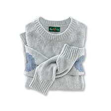 Wollpullover mit Rundhals