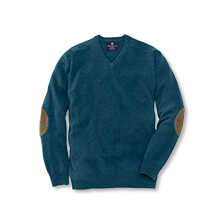 Alernatives Thumbnail 1 zu Lambswool-v-Neck-Pullover mit rmelpatches