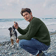 Alernatives Thumbnail 1 zu Zopfstrick-Aranpullover