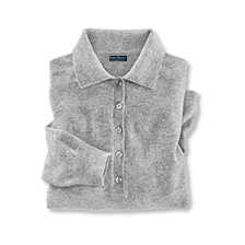 Merino-Polo-Pullover im Collegestyle