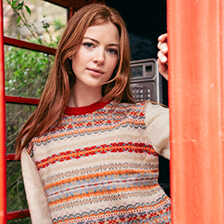 Fair-Isle-Pullover mit Colourblocking