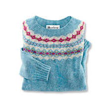 Fair-Isle-Pullover aus Shetlandwolle