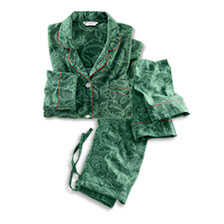 Flanell-Pyjama mit Paisleys