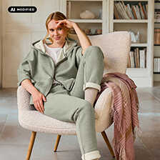 Alernatives Thumbnail 3 zu Damen-Homewear-Anzug aus Sweatgewebe