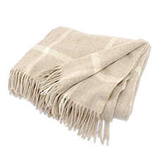 Englisches Lambswool Plaid Windowpane in Beige