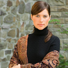 Jacquard-Wolltuch mit Paisleys