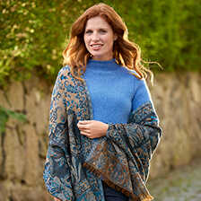 Jacquard-Wolltuch mit Paisleys