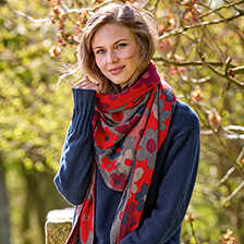 Irischer Dreiecks-Schal aus Schurwolle