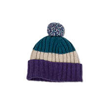 Schottische Strickmtze mit Bommel