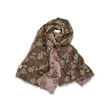 Jacquard-Schal Blumen Bio-Baumwolle