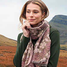 Alernatives Thumbnail 1 zu Jacquard-Schal Blumen Bio-Baumwolle