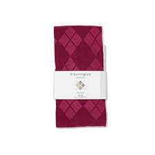 Rote Strick-Strumpfhose mit Argylemuster