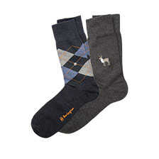 Weihnachts-Socken-Set mit Rentier und Argylemuster