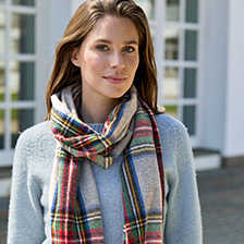 Woll-Kaschmir-Schal Dress Stewart Tartan