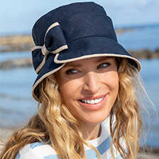 Thumbnail zu Leinenhut Eileen mit Schleife