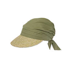 Sun Cap mit Schirm aus Naturstroh