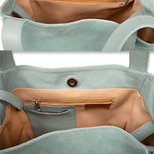 Alernatives Thumbnail 1 zu Veloursleder-Handtasche