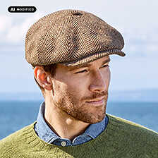 Alernatives Thumbnail 1 zu Newsboy Tweed Cap Fischgrat
