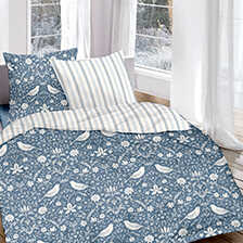 Thumbnail zu Bettw�sche Morris Blue mit V�geln und Blumen