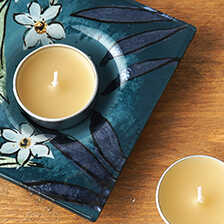 Alernatives Thumbnail 1 zu 4er-Set Bienenwachs-Teelichter