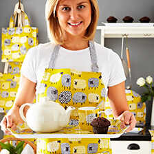 Alernatives Thumbnail 1 zu Gelbe Kchenschrze mit Schafen