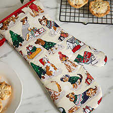 Alernatives Thumbnail 1 zu Ofenhandschuhe mit Weihnachts-Hunden
