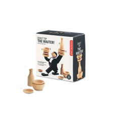 Geschicklichkeitsspiel mit Butler und Holz-Geschirr