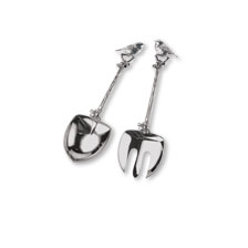 Salatbesteck mit Vogelfiguren