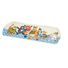 Kleines Tablett mit Katzen und Wollknueln