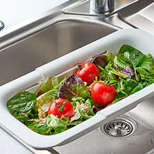 Kleines Sp�lbeckensieb ausziehbar