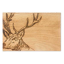 Serviertablett Hirsch aus schottischer Eiche