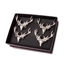 Serviettenringe-Set Hirsch