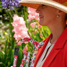 Thumbnail zu Faltbarer Spazierstock Folding Stick mit Blumen