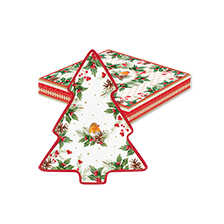 Weihnachtsteller Christbaum mit Robin & Berries