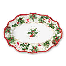 Alernatives Thumbnail 2 zu Ovale Porzellan-Schale Christmas Berries