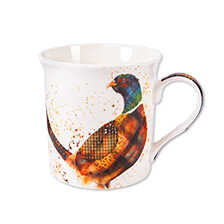 Henkelbecher mit Fasan