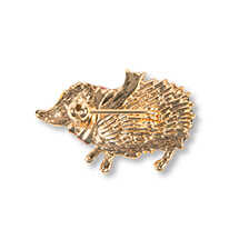 Alernatives Thumbnail 1 zu Emaille-Brosche Igel vergoldet