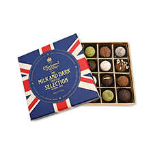 Pralinen-Box Union Jack Milk and Dark Truffle Selection