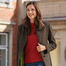 Thumbnail zu Fischgrat-Mantel f�r Damen