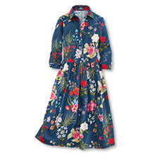 Alernatives Thumbnail 1 zu Hemdblusenkleid mit Blumen-Print