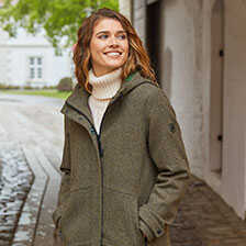 Alernatives Thumbnail 1 zu Kapuzen-Parka aus Fischgrat-Tweed