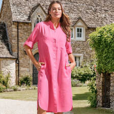 Thumbnail zu Leinen-Hemdblusenkleid