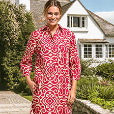 Thumbnail zu Schlupfkleid mit Grafik-Print