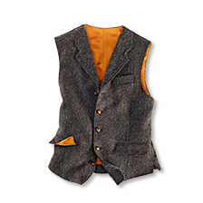 Tweedweste fr Herren aus Donegal Tweed